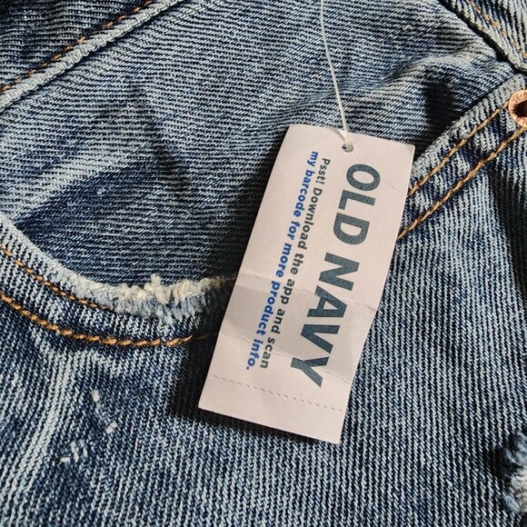 Old Navy Jeans Womens Plus Size 22 High Rise Slouchy Taper Blue Denim‎ New NWT - Picture 4 of 7